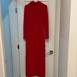 BCBG Elegant Red Long Sleeve Dress